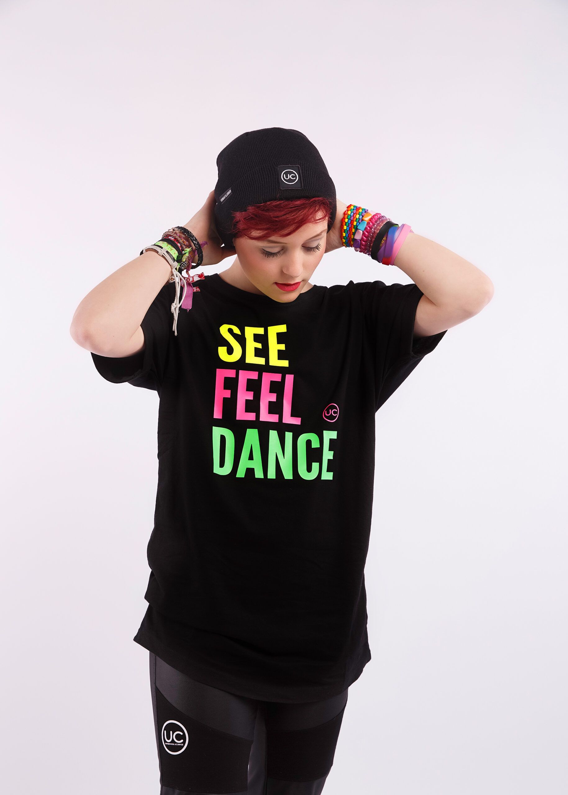 reactie Allerlei soorten Een computer gebruiken Dames/Heren T-shirt - Neon See Feel Dance - UC Dance