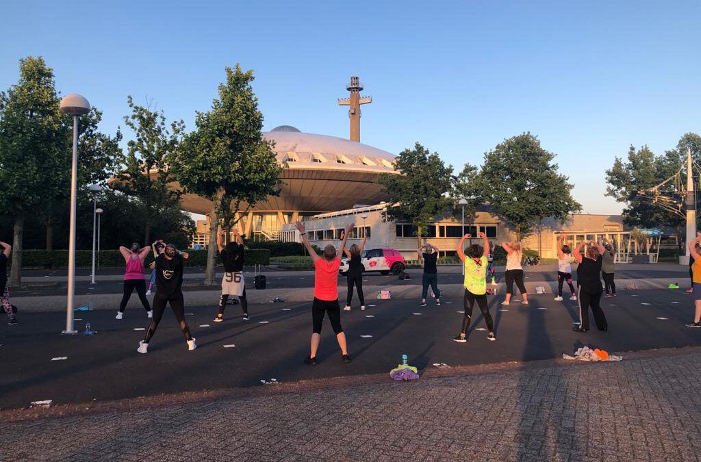 De Zumba buitenles was een succes